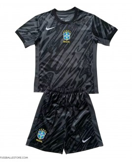 Günstige Brasilien Torwart Auswärts Trikotsatzt Kinder Copa America 2024 Kurzarm (+ Kurze Hosen)